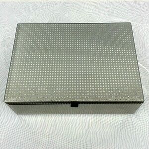 TAHARI mirrored dotted sparkly jewelry box